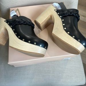 Loeffler Randall Braided Platform Clog - black- Size 10B